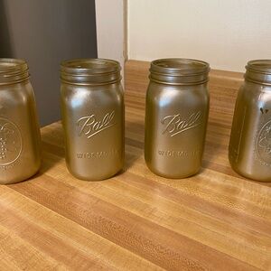 Gold Ball Wide Mouth Mason Jars